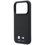 BMW iPhone 17 Pro/iPhone 18 Pro Kuori M Quadrille Kevlar Tricolor & Metal Logo Musta