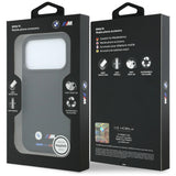 BMW iPhone 17 Pro Max/iPhone 18 Pro Max Kuori M Quadrille Kevlar Tricolor & Metal Logo Musta