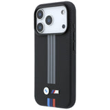 BMW iPhone 17 Pro/iPhone 18 Pro Kuori M Quadrille Kevlar Kolmiväriset raidat Musta