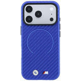 BMW iPhone 17 Pro Max/iPhone 18 Pro Max Kuori M Carbon Printed Ring Sininen