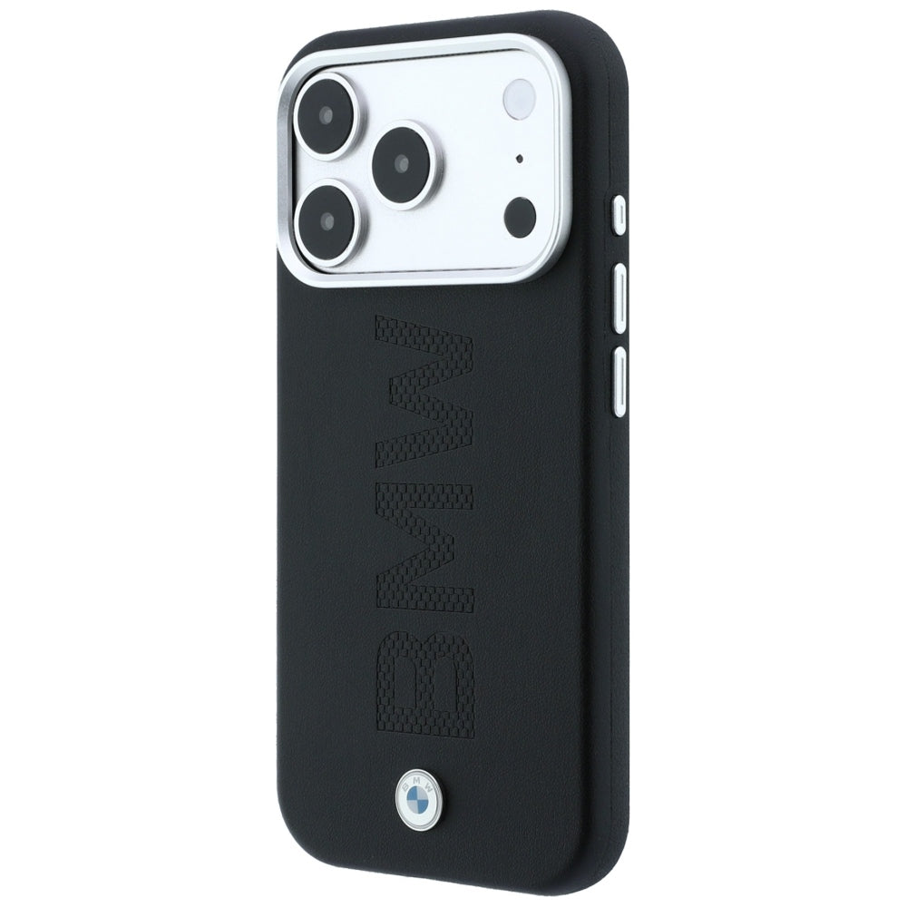 BMW iPhone 17 Pro/iPhone 18 Pro Kuori Centered Deboss Musta