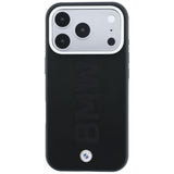 BMW iPhone 17 Pro/iPhone 18 Pro Kuori Centered Deboss Musta