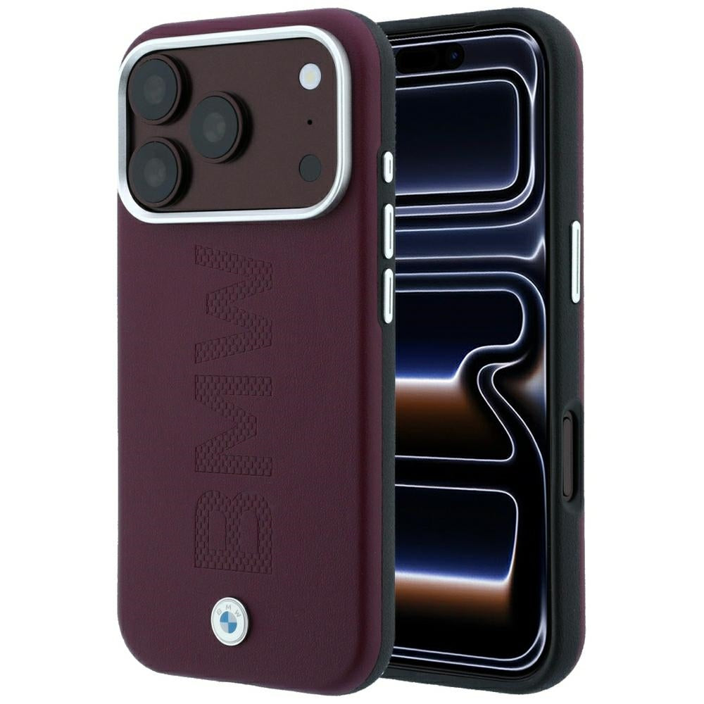 BMW iPhone 17 Pro/iPhone 18 Pro Kuori Keskitetty Upotus Viininpunainen