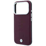 BMW iPhone 17 Pro/iPhone 18 Pro Kuori Keskitetty Upotus Viininpunainen