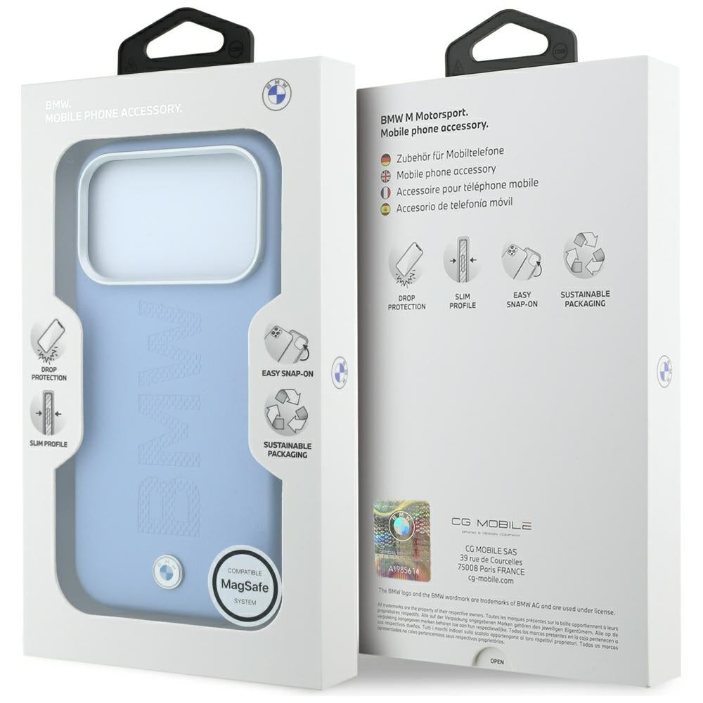 BMW iPhone 17 Pro/iPhone 18 Pro Kuori Keskitetty Upotus Sininen
