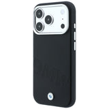 BMW iPhone 17 Pro/iPhone 18 Pro Kuori Inclined Deboss Musta
