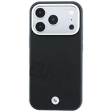BMW iPhone 17 Pro/iPhone 18 Pro Kuori Inclined Deboss Musta