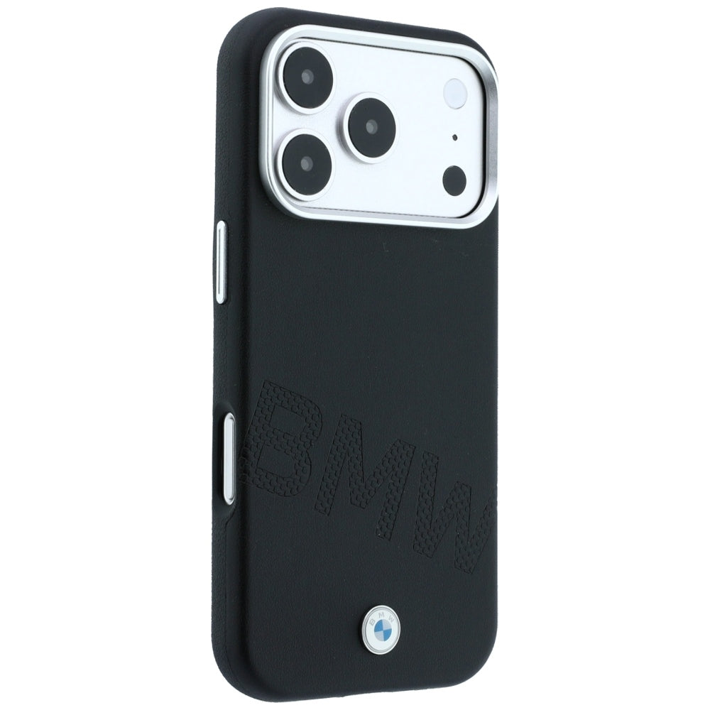 BMW iPhone 17 Pro/iPhone 18 Pro Kuori Inclined Deboss Musta