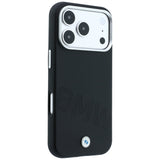 BMW iPhone 17 Pro/iPhone 18 Pro Kuori Inclined Deboss Musta
