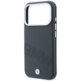 BMW iPhone 17 Pro/iPhone 18 Pro Kuori Inclined Deboss Harmaa