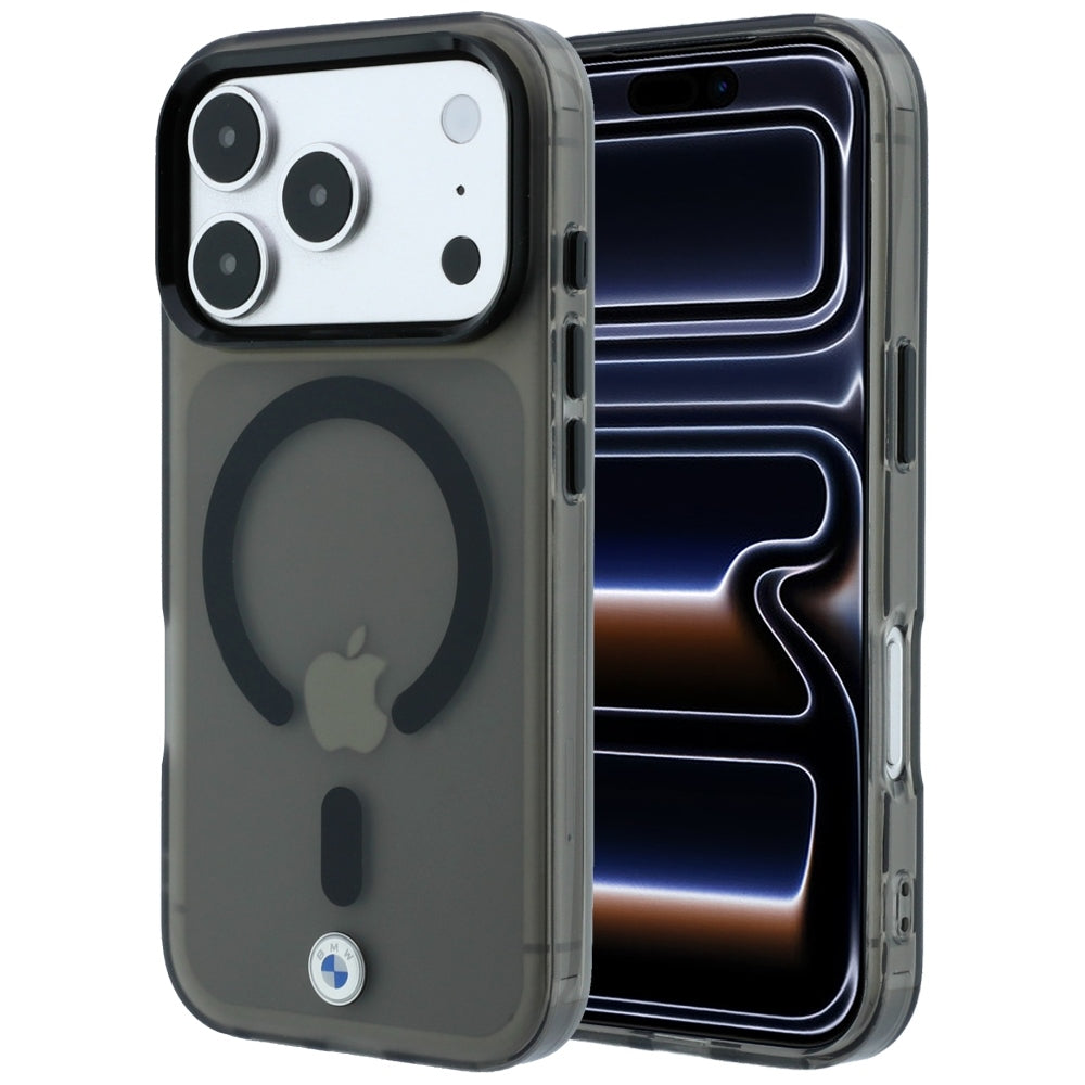 BMW iPhone 17 Pro/iPhone 18 Pro Kuori Frosted Metal Logo Musta