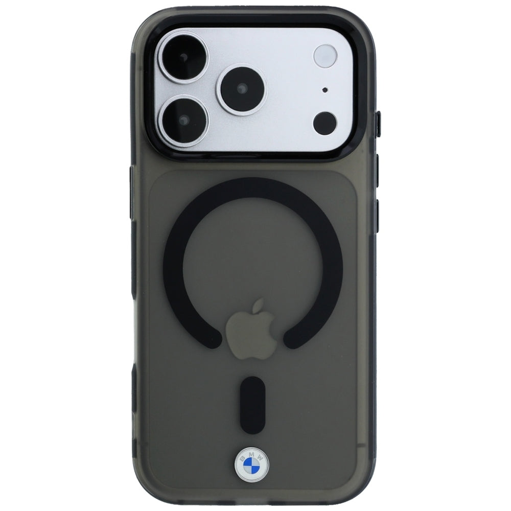 BMW iPhone 17 Pro Max/iPhone 18 Pro Max Kuori Frosted Metal Logo Musta