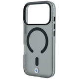 BMW iPhone 17 Pro Max/iPhone 18 Pro Max Kuori Frosted Metal Logo Musta