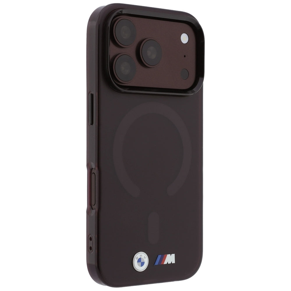 BMW iPhone 17 Pro/iPhone 18 Pro Kuori M Frosted Metal Logo Burgundy