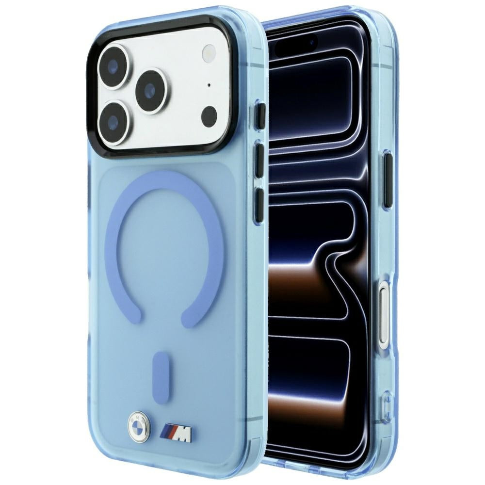 BMW iPhone 17 Pro/iPhone 18 Pro Kuori M Frosted Metal Logo Sininen