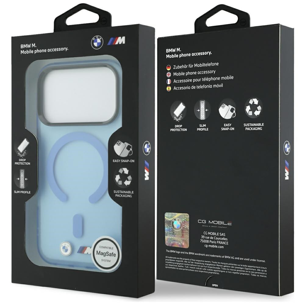BMW iPhone 17 Pro Max/iPhone 18 Pro Max Kuori M Frosted Metal Logo Sininen