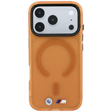 BMW iPhone 17 Pro/iPhone 18 Pro Kuori M Frosted Metal Logo Oranssi