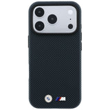 BMW iPhone 17 Pro/iPhone 18 Pro Kuori M Quadrille Kevlar Metallilogo Laivastonsininen