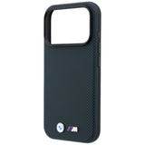 BMW iPhone 17 Pro/iPhone 18 Pro Kuori M Quadrille Kevlar Metallilogo Laivastonsininen
