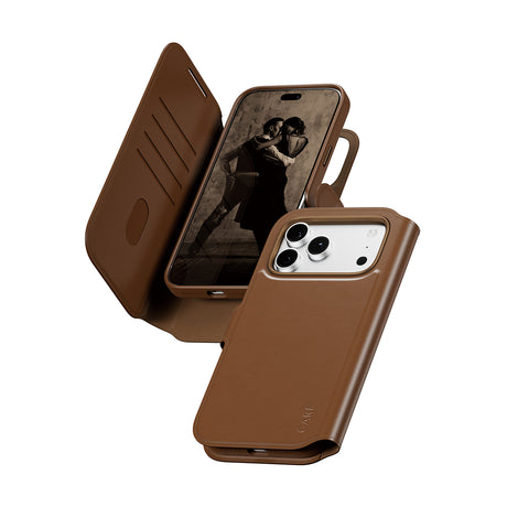 CARE by PanzerGlass iPhone 17 Pro Max/iPhone 18 Pro Max Kotelo Tango Wallet MagSafe Ruskea