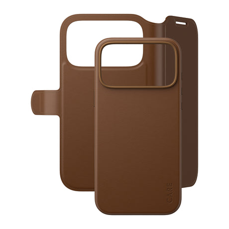 CARE by PanzerGlass iPhone 17 Pro Max/iPhone 18 Pro Max Kotelo Tango Wallet MagSafe Ruskea
