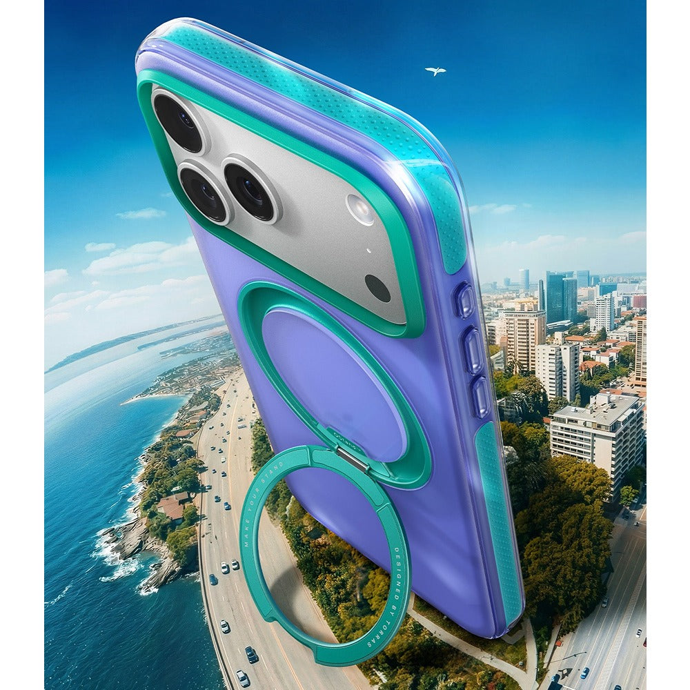 Torras iPhone 17 Pro Kuori Ostand O3 Hue Indigo Blue