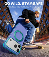 Torras iPhone 17 Pro Max Kuori Ostand O3 Hue Indigo Blue