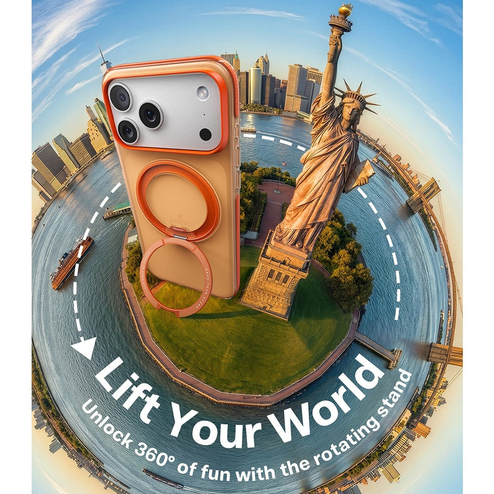 Torras iPhone 17 Pro Max Kuori Ostand O3 Hue Golden Citrus