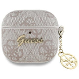 Guess AirPods 4 Kuori 4G Charm Vaaleanpunainen