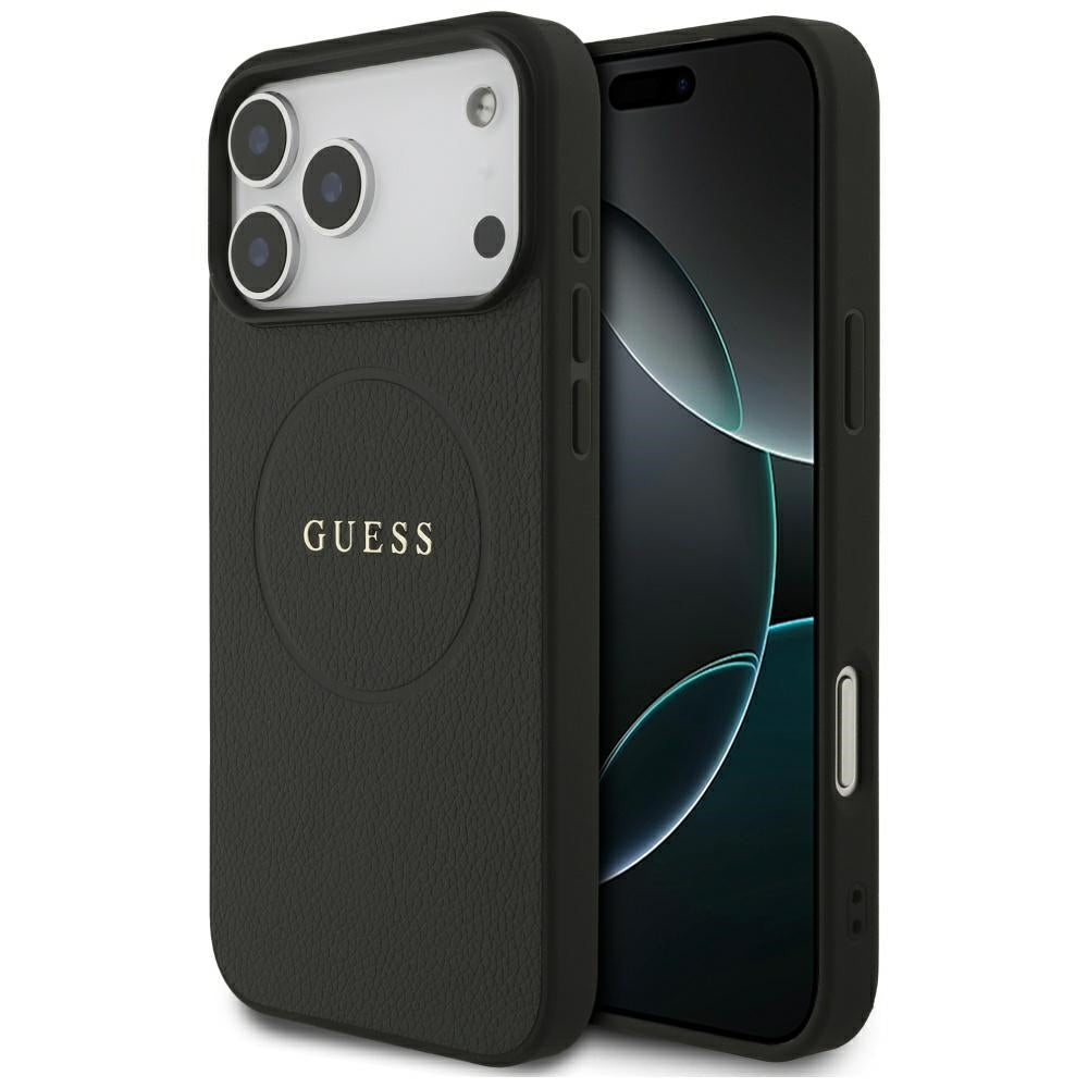 Guess iPhone 17 Pro Max/iPhone 18 Pro Max Kuori Grained Musta