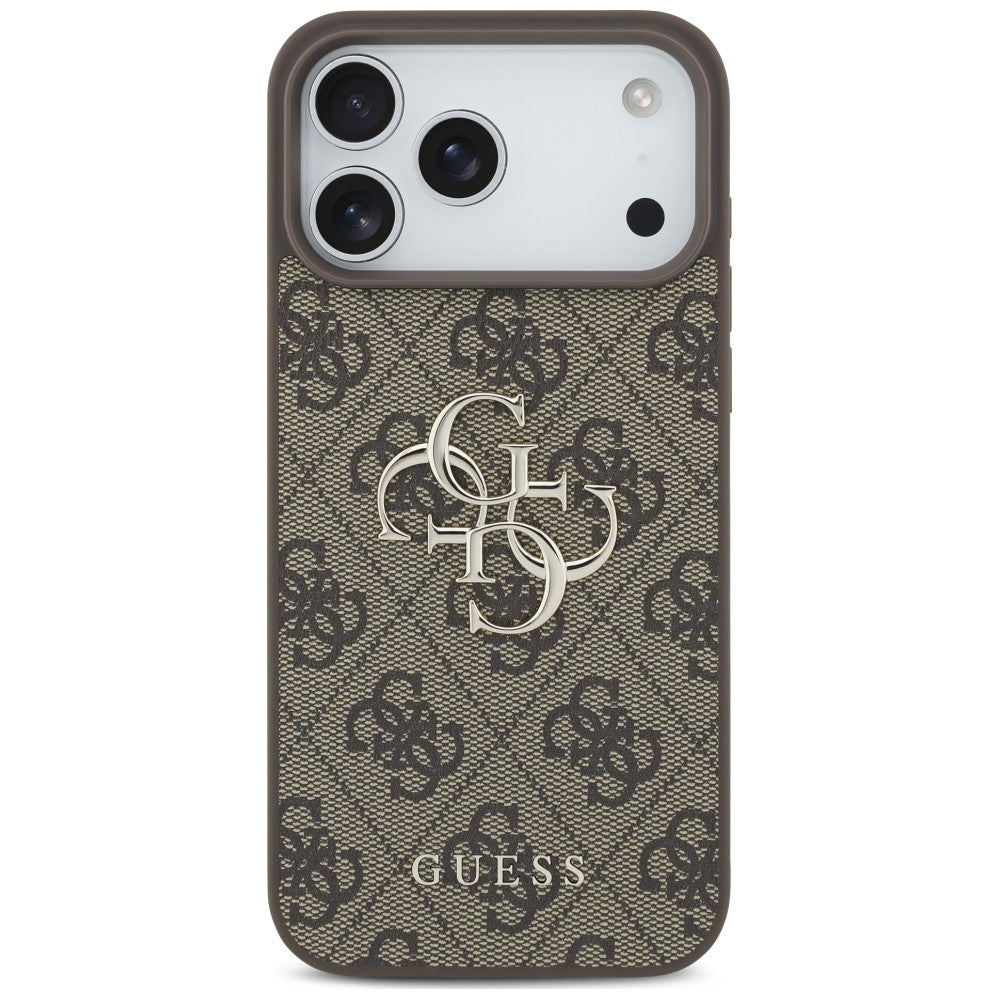 Guess iPhone 17 Pro/iPhone 18 Pro Kuori 4G Big Logo Ruskea