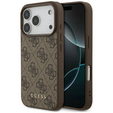 Guess iPhone 17 Pro/iPhone 18 Pro Kuori 4G Classic Ruskea
