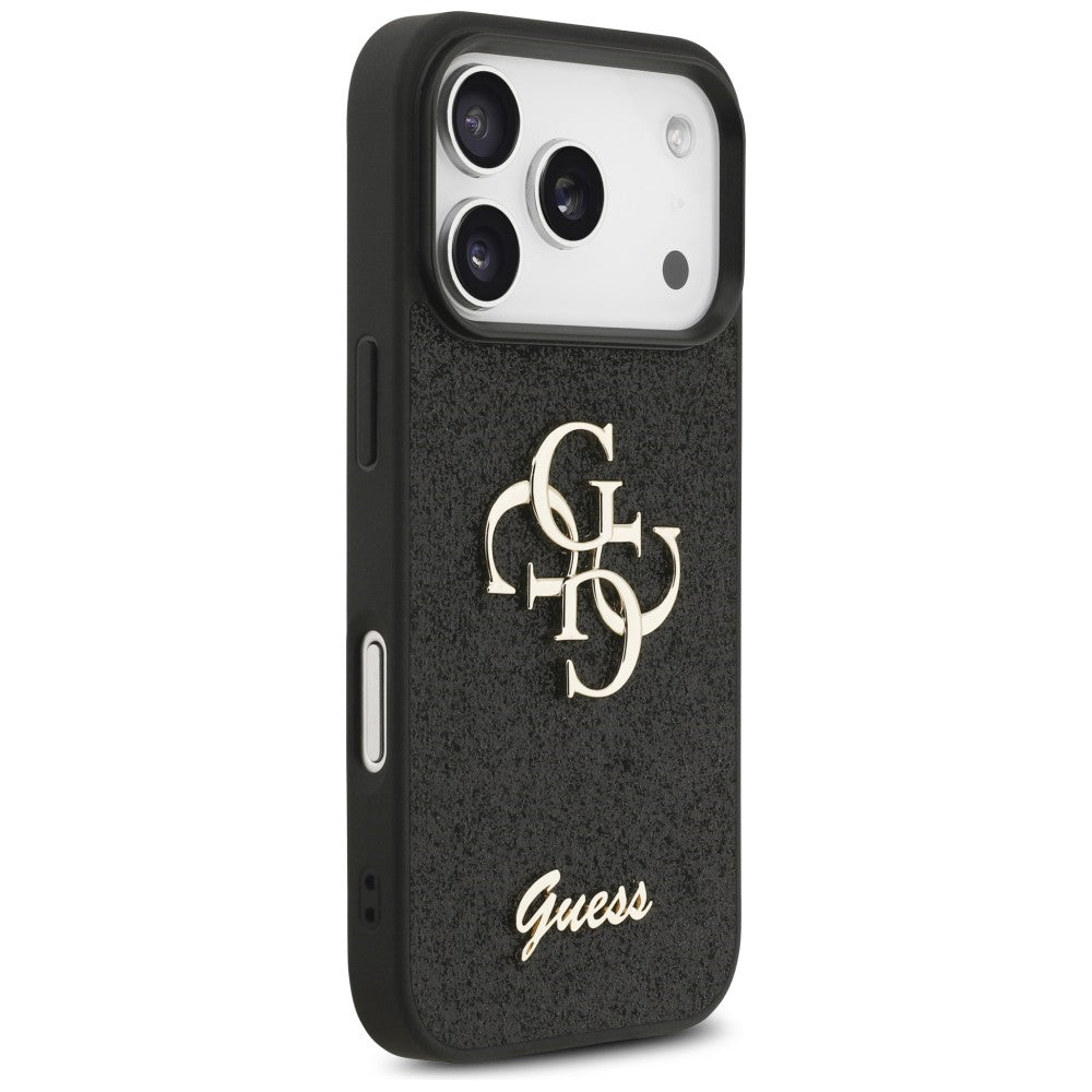 Guess iPhone 17 Pro/iPhone 18 Pro Kuori Fixed Glitter Musta