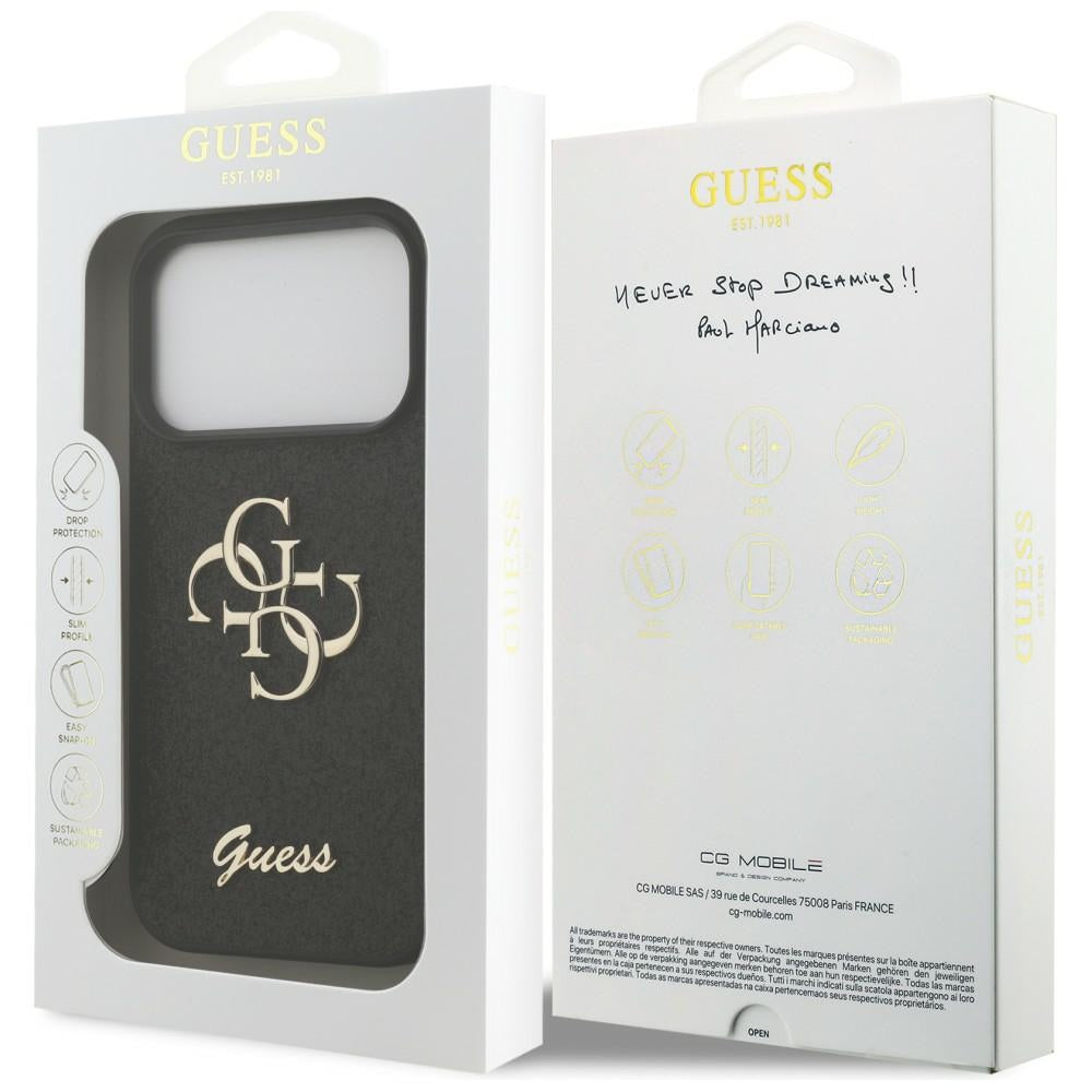Guess iPhone 17 Pro/iPhone 18 Pro Kuori Fixed Glitter Musta