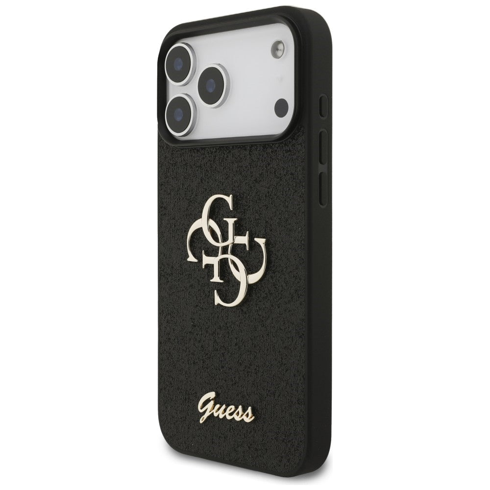 Guess iPhone 17 Pro Max/iPhone 18 Pro Max Kuori Fixed Glitter Musta