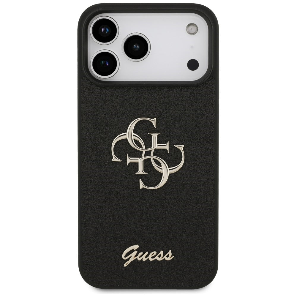 Guess iPhone 17 Pro Max/iPhone 18 Pro Max Kuori Fixed Glitter Musta