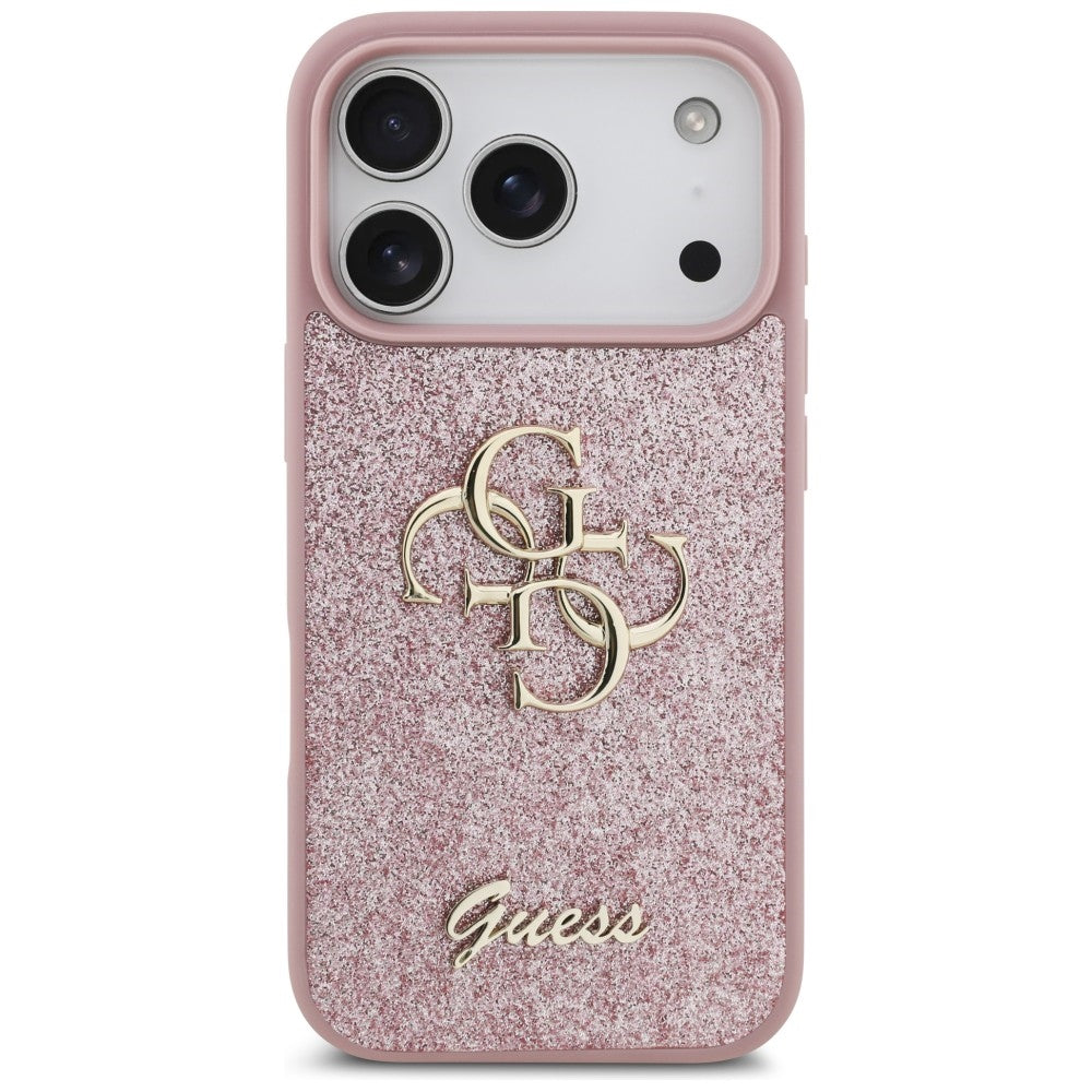 Guess iPhone 17 Pro/iPhone 18 Pro Kuori Fixed Glitter Vaaleanpunainen