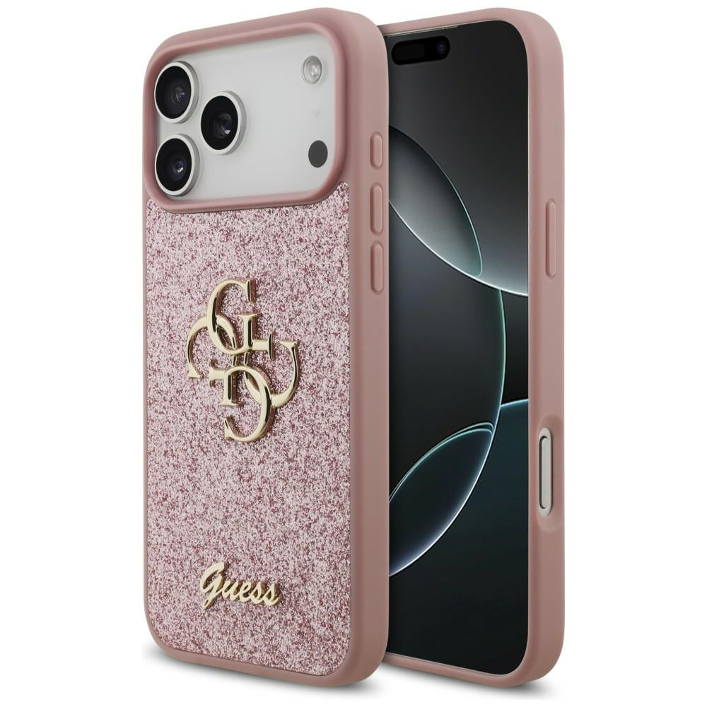 Guess iPhone 17 Pro Max/iPhone 18 Pro Max Kuori Fixed Glitter Vaaleanpunainen