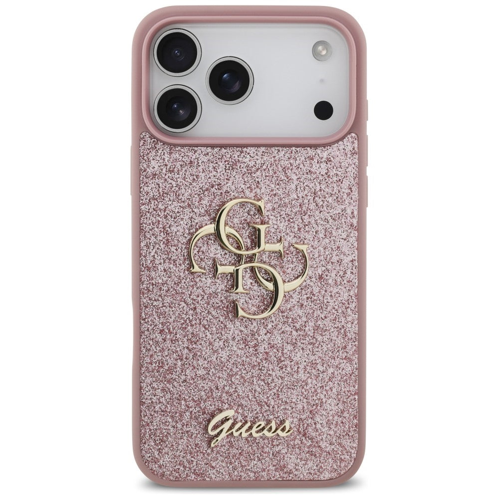 Guess iPhone 17 Pro Max/iPhone 18 Pro Max Kuori Fixed Glitter Vaaleanpunainen