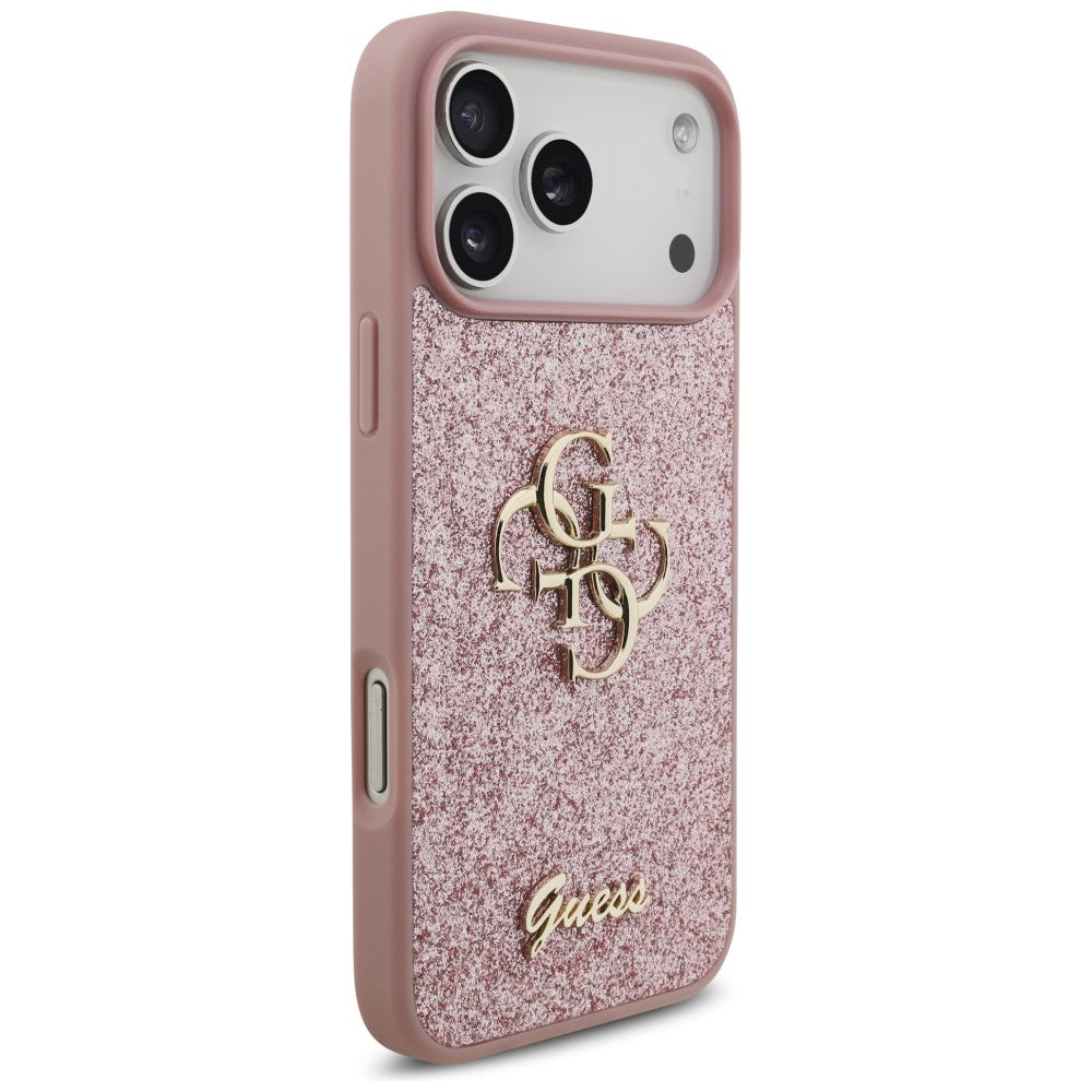 Guess iPhone 17 Pro Max/iPhone 18 Pro Max Kuori Fixed Glitter Vaaleanpunainen