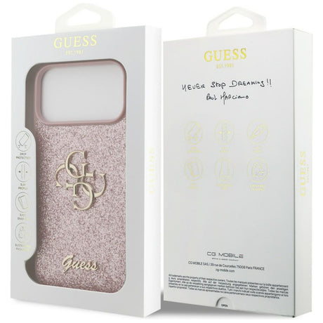 Guess iPhone 17 Pro Max/iPhone 18 Pro Max Kuori Fixed Glitter Vaaleanpunainen