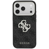Guess iPhone 17 Pro Max/iPhone 18 Pro Max Kuori 4G Strass Logo Musta