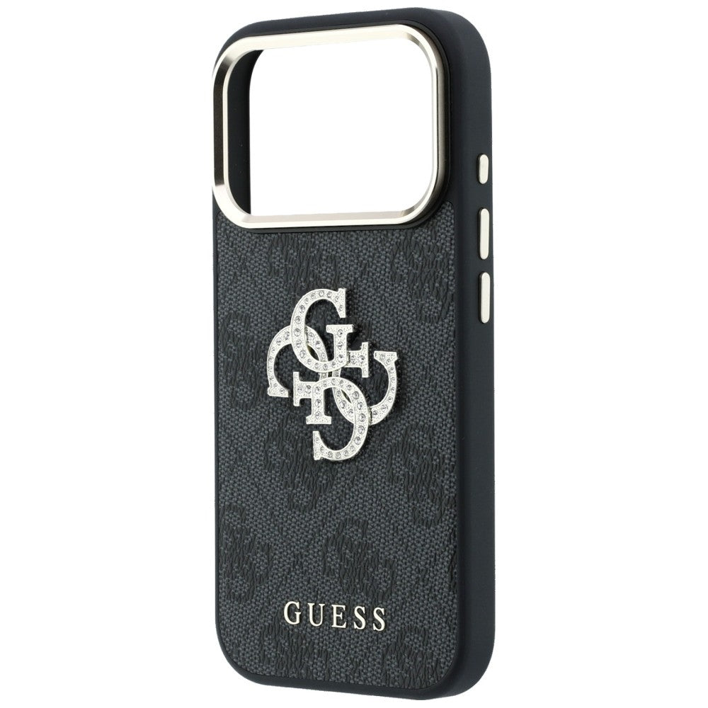 Guess iPhone 17 Pro Max/iPhone 18 Pro Max Kuori 4G Strass Logo Musta