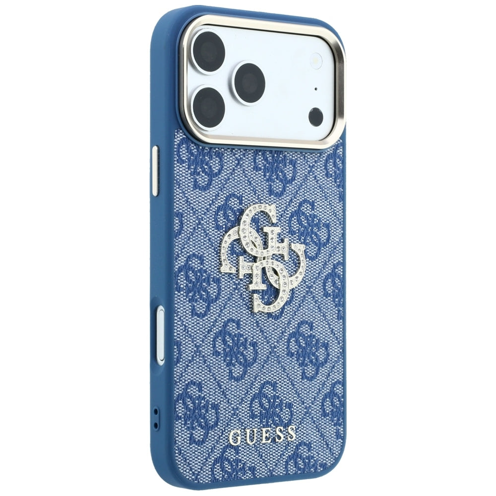 Guess iPhone 17 Pro/iPhone 18 Pro Kuori 4G Strass Logo Sininen