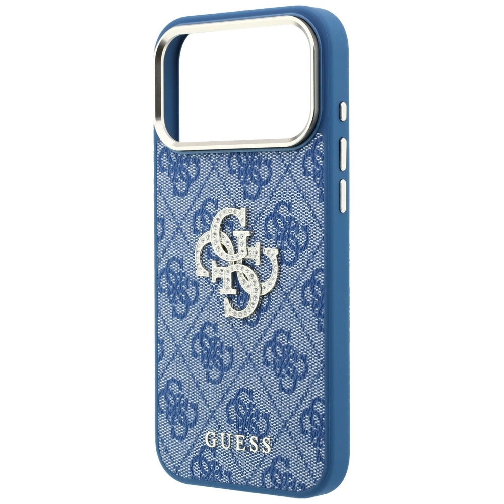 Guess iPhone 17 Pro/iPhone 18 Pro Kuori 4G Strass Logo Sininen