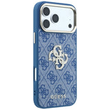 Guess iPhone 17 Pro Max/iPhone 18 Pro Max Kuori 4G strassilogo Sininen