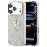 Guess iPhone 17 Pro/iPhone 18 Pro Kuori 4G Strass Logo Vaaleanpunainen