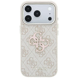 Guess iPhone 17 Pro Max/iPhone 18 Pro Max Kuori 4G Resin Logo Vaaleanpunainen