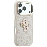 Guess iPhone 17 Pro Max/iPhone 18 Pro Max Kuori 4G Resin Logo Vaaleanpunainen
