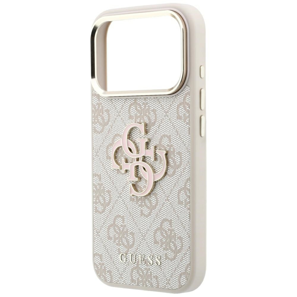 Guess iPhone 17 Pro Max/iPhone 18 Pro Max Kuori 4G Resin Logo Vaaleanpunainen